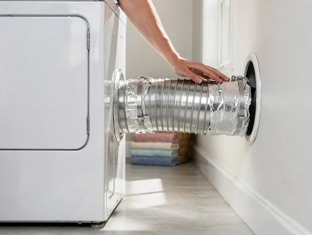 Professional dryer vent hose installation by Norwich Dryer Vent Cleaning in Norwich