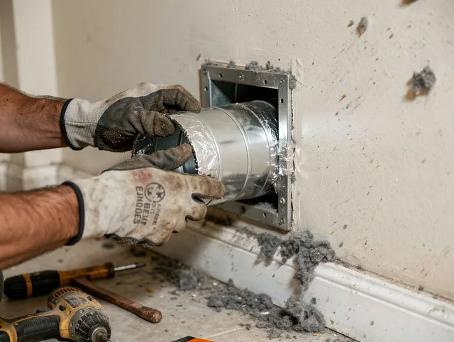 Professional dryer vent repair and installation by Norwich Dryer Vent Cleaning in Norwich